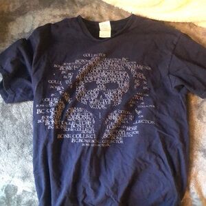 Blue and White Bone Collector Halloween T-Shirt, Men’s Medium, Streetwear